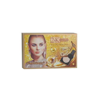 Кушон с золотом и муцином улитки,20 мл. Kiss Beauty 24K Gold Snail Cushion, 02