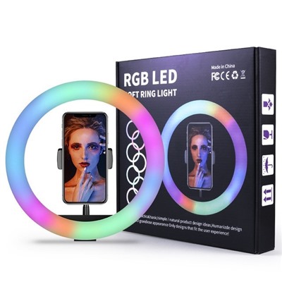 Кольцевая лампа цветная RGB LED MJ33 (32 см)