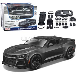 DIY машинка с отверткой die-cast Chevrolet Camaro ZL1, 1:24,  тёмно-серая