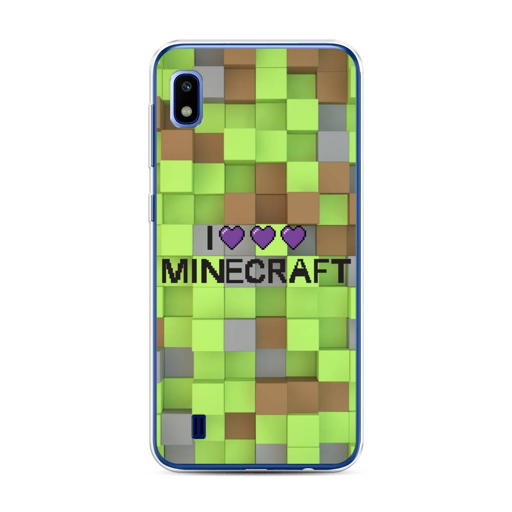 Силиконовый чехол I love minecraft на Samsung Galaxy A10 купить, отзывы,  фото, доставка - Клуб Шопоголиков 