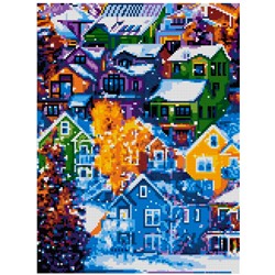 Набор для творчества Алмазная мозаика Зимняя Норвегия 30*40 см Ам-058 LORI в Самаре