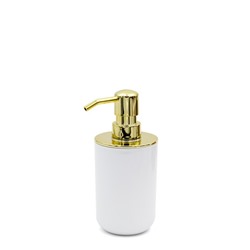 Дозатор для жидкого мыла Alba, цвет белый/золото