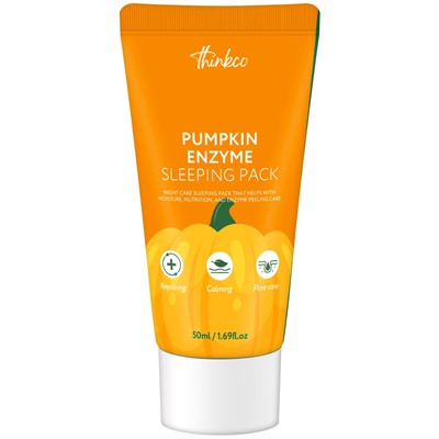 THINKCO Крем-маска для лица ночная ЭКСТРАКТ ТЫКВЫ энзимная Pumpkin Enzyme Sleeping 50 мл