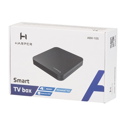 Смарт-ТВ приставка HARPER ABX-105 Android Box 4K (UltraHD) 1/8 Гб Wi-Fi