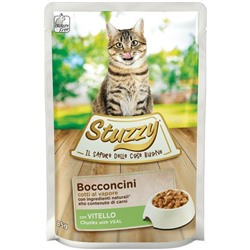 Stuzzy Bocconcini пауч для взрослых кошек, телятина в соусе 85гр