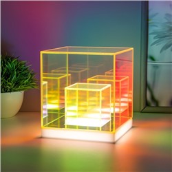 Ночник "Квадрат" LED USB 15x15х23 см RISALUX