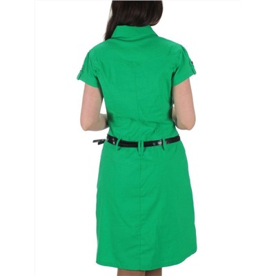 9413 GREEN Платье женское (85% хлопок, 10% вискоза, 5% лайкра)
