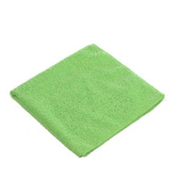 Салфетка из микрофибры 35*35см 220гр/м2 ультразвук волна БОПП пакет (Зеленый)
