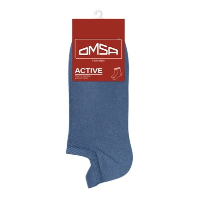 Носки мужские укороченные с фальшпяткой OMSA ACTIVE, размер 36-38, цвет jeans