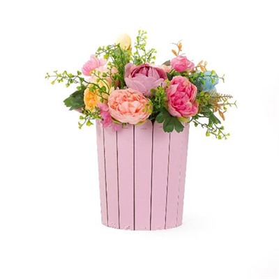 Декоративный ящик для цветов "Ваза", Фисташковый 150х150х180 мм