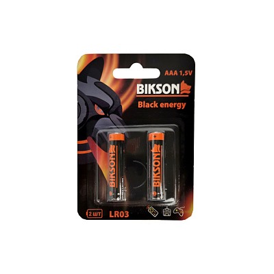 Батарейка BIKSON Black Energy LR03-2BL,1,5V, ААA, 2шт,блистер арт.BN0551-SLR03-2BL (цена за 1 шт.)