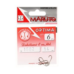 Крючки Maruto Optima 1562, цвет BR, № 14, 6 шт.