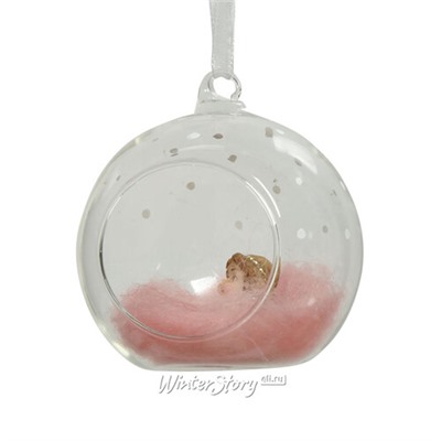 Елочный шар с композицией Fairy Tale - Ариана 8 см, стекло (Kaemingk)