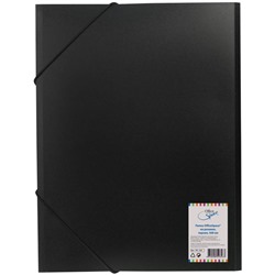 Папка на резинке OfficeSpace-326 черная 0,50мм уп5 арт.1005-028-1