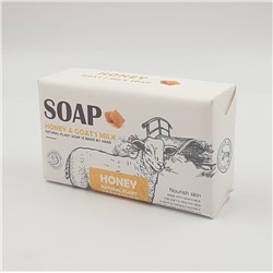 ASNAGHI  Мыло для лица и тела HONEY & GOAT'S MILK Питание для кожи Nourish skin МЕД  248г  (А-003)  (ТВ-7707)