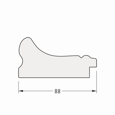 Зеркало с гравировкой в багетной раме, хамелеон 88 мм, 56x74 см