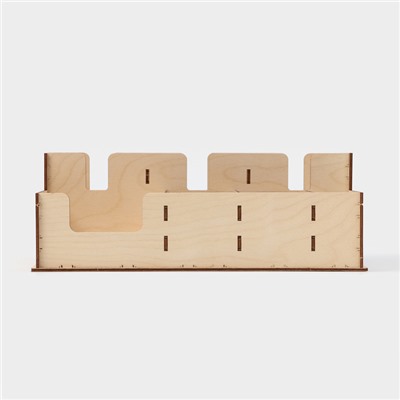 Подставка - органайзер деревянный барный Доляна, под стаканы, крышки, трубочки, салфетки, 40×25×15 см