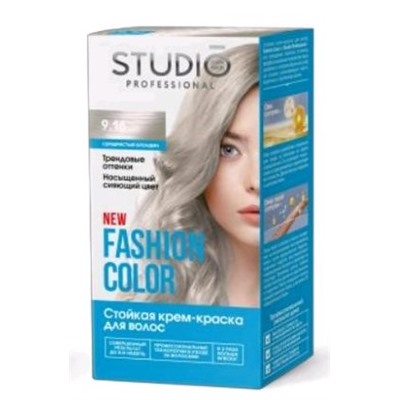 Акция !!! Студио "Fashion Color" Стойкая краска д/в тон 9.16 Серебрист.блонд 50/50/15мл.(6) /95627