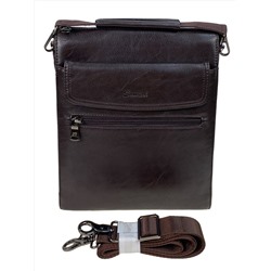 Мужская сумка планшет из натуральной кожи цвет коричневый