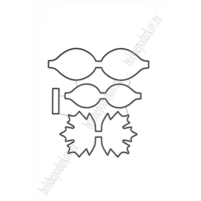 Форма для вырубки "Заготовка для бантика" 8,8*9,5 см (SF-7793) №23
