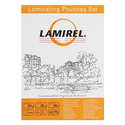 Набор пленок для ламинирования A4, A5, A6 по 25 штук, 75 мкм, глянцевые, Lamirel LA-78787
