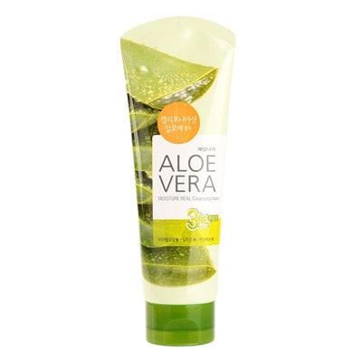 Пенка для лица увлажняющая с алоэ вера Aloevera Moisture Real Cleansing Foam 150g