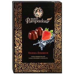 Шоколадные конфеты Madame Pompadour Vodka - Erdbeer (водка и земляника) 150 гр