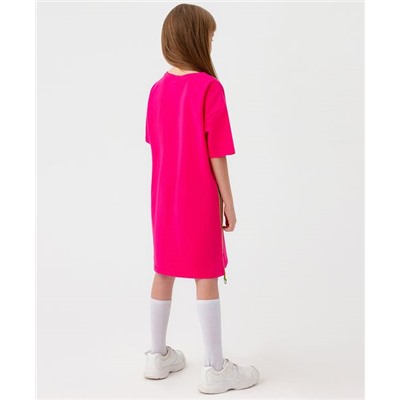 Платье-футболка с короткими рукавами розовое Button Blue