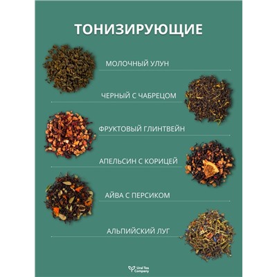 Подарочный набор чая. Чайная карта на месяц (30 видов листового ресторанного чая) (Желтая лента) Сет.57ЖЛ