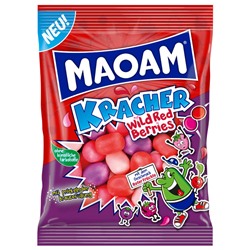 Жевательные конфеты Maoam Kracher Wild Red Berries с шипучей начинкой 200 гр