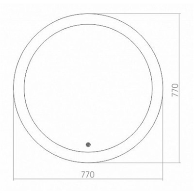 Зеркало с Doratiz LED подсветкой «Миа», 770х770 мм, подогрев, часы, сенсорный выключатель, диммер