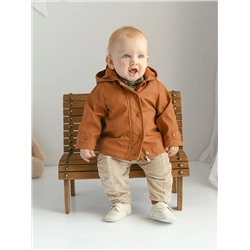 KANZ Базовое пальто для мальчика с длинными рукавами и капюшоном