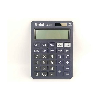 Калькулятор Uniel UD-183BK синий черный