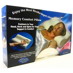Орторпедичечкая подушка с памятью Memory Pillow  47*28*8/6 см