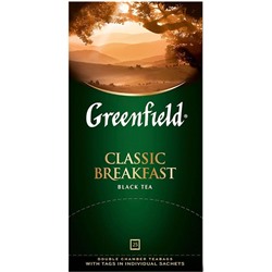 Чай Greenfield Classic Breakfast черный фольгир. 25пак/уп 0354-15