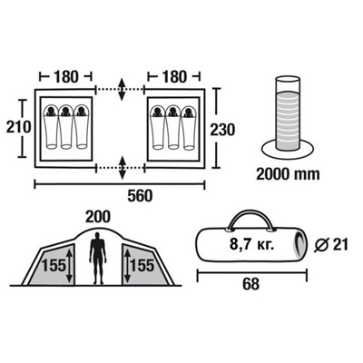 Палатка Konda 6 (2)