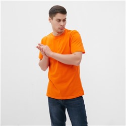 Футболка мужская, цвет оранжевый, размер 50