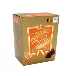 Шоколадные конфеты Maitre Truffout "Трюфель с какао" со вкусом апельсина 200 гр