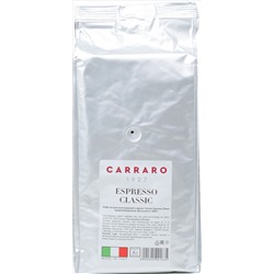 Carraro. Espresso Classic зерновой 1 кг. мягкая упаковка