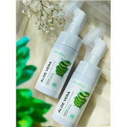 Пенка для умывания с щеточкой с экстрактом Алоэ Вера Sparcli Aloe Vera 120 ml