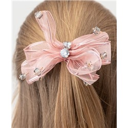 Резинка для волос с декором розовая Button Blue
