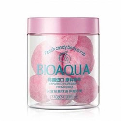 Отшелушивающий сахарный скраб в шариках Bioaqua Peach Candy Body Scrub с экстрактом персика, 140 гр