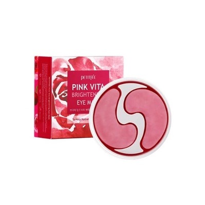 Осветляющие тканевые патчи для глаз с витаминным комплексом Petitfee Pink Vita Brightening Eye Mask, 60шт