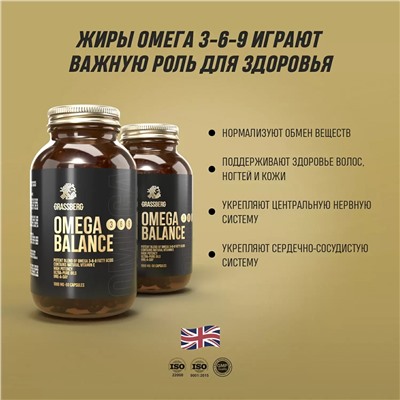 Биологически активная добавка к пище Omega 3 6 9 Balance 1000 мг, 60 капсул