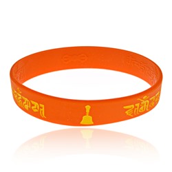 BS479 Буддийский браслет с мантрами, цвет оранжевый