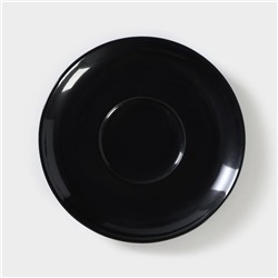 Блюдце фарфоровое «Акварель», d=14.5 см, цвет чёрный