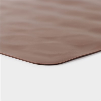 Коврик для выпечки макаронс Доляна «Ронд», силикон, 37,5×28 см, цвет коричневый