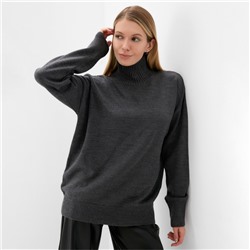 Джемпер вязаный женский MINAKU: Knitwear collection цвет антрацит, р-р 42-44