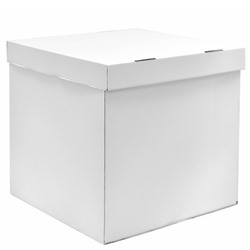 ДЕФЕКТ Коробка для воздушных шаров, Белый, 70*70*70 см