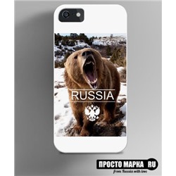 Чехол на iPhone с медведем Russia